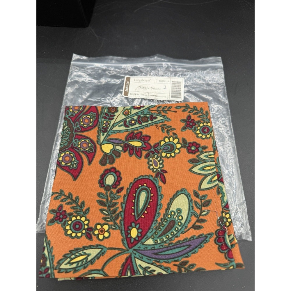 🌸 Longaberger Single Napkin – Savannah Floral – NIP – New in Package 🧺